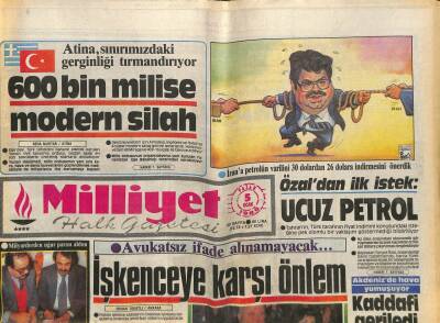 Milliyet Halk Gazetesi 5 Ocak 1986 - Rahşan Eceviti 500 Araç Karşıladı GZ83661 - 1