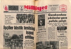Milliyet Halk Gazetesi 5 Temmuz 1968 - İşçiler Lastik Tesisini İşgal Ettiler GZ70430 - 1