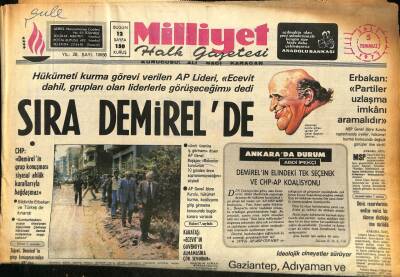 Milliyet Halk Gazetesi 5 Temmuz 1971 - Erbakan Partiler Uzlaşma İmkanı Aramalıdır GZ85672 - 1