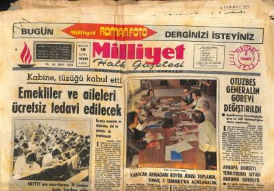 Milliyet Halk Gazetesi 5 Temmuz 1973 - Elizabeth Taylor Kocasından Bir Süre Ayrı Yaşayacak GZ114003 - 1