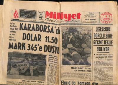 Milliyet Halk Gazetesi 6 Ağustos 1970 - Robert Kennedynin Oğlu Esrar İçmek Suçuyla Tutuklandı GZ117972 - 1