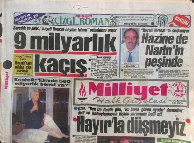 Milliyet Halk Gazetesi 6 Ağustos 1988 - Kastelli Elimde 560 Milyarlık Senet Var GZ105219 - 1