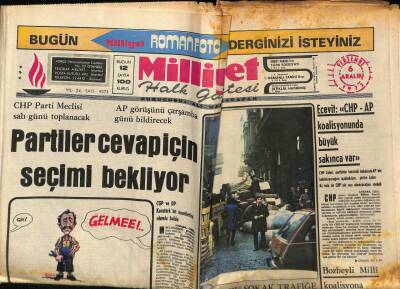 Milliyet Halk Gazetesi 6 Aralık 1973 - Hilton Soyguncuları Atinada Yakalandı GZ76244 - 1