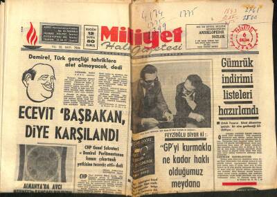 Milliyet Halk Gazetesi 6 Ekim 1969 - Almanyada Mehmetin Sancağı Bulundu - Gümrük İndirimi Listeleri Hazırlandı GZ92838 - 1