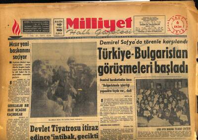 Milliyet Halk Gazetesi 6 Ekim 1970 - Türkiye -Bulgaristan Görüşmeleri Başladı GZ86457 - 1