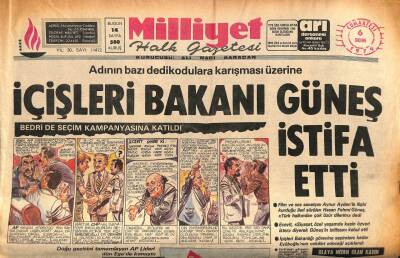 Milliyet Halk Gazetesi 6 Ekim 1979 - İçişleri Bakanı Güneş İstifa Etti GZ90602 - 1