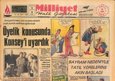 Milliyet Halk Gazetesi 6 Ekim 1981 - Yüzbinlerce Hacı Adayı Arafat Yolunda - Galatasaray Ligin Zirvesinde Alp Yalman Atın Tepesinde GZ127728 - 1