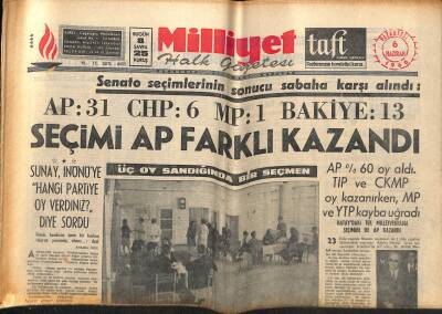 Milliyet Halk Gazetesi 6 Haziran 1966 - Uzayda En Uzun Yürüyüş Yapıldı - Yüksekovada Deprem Hasara Sebep Oldu GZ121482 - 1