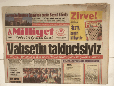 Milliyet Halk Gazetesi 6 Haziran 1993 - Kartalın Gözü Müllerde GZ5121 - 2