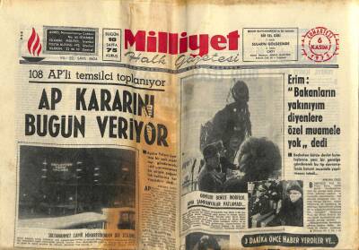 Milliyet Halk Gazetesi 6 Kasım 1971 - Almanyanın İşçi Talebi Bu Yıl Yüzde 32 Azaldı GZ74499 - 1