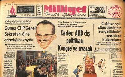 Milliyet Halk Gazetesi 6 Kasım 1976 - Carter ABD Dış Politikası Kongreye Uyacak GZ85748 - 1