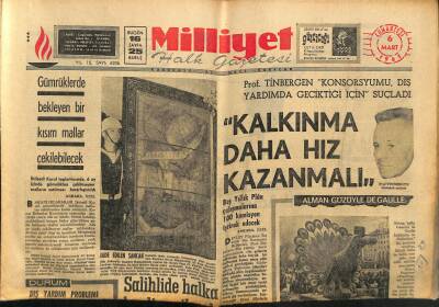 Milliyet Halk Gazetesi 6 Mart 1965 - Suriye , Petrol Şirketlerini Devletleştirdi - Leipzig Fuarında Türkiye GZ121639 - 1