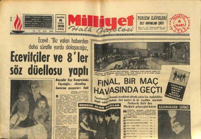 Milliyet Halk Gazetesi 6 Mart 1967 - Ecevitçiler Ve 8ler Söz Düellosu Yaptı GZ88594 - 1