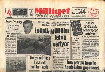 Milliyet Halk Gazetesi 6 Mart 1968 - İran Petrolü Boru İle Anadoludan Geçirilecek GZ117958 - 1
