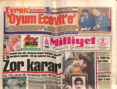 Milliyet Halk Gazetesi 6 Mart 1992 - Azerbaycanda İç Savaş Tehlikesi GZ76664 - 1