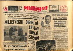Milliyet Halk Gazetesi 6 Mayıs 1966 - Milletvekili Dirikİn APden İhracı İstendi GZ70562 - 1