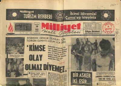 Milliyet Halk Gazetesi 6 Mayıs 1970 - Pakistan Ortak Pazar İstiyor - Amerika Kamboçyada Yeni Bir Cephe Açtı GZ118303 - 1