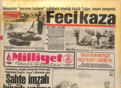 Milliyet Halk Gazetesi 6 Mayıs 1989 - Uluslararası Mozaik Davasında Kıbrıs Eski Başbakanı Örekin Onay ı Düzmece Çıktı GZ116933 - 1