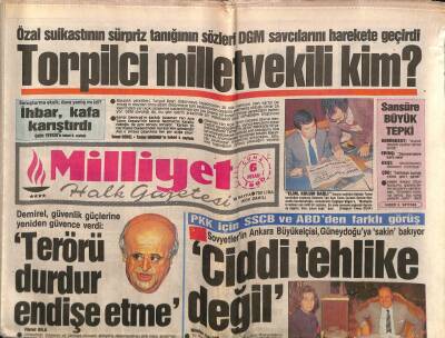 Milliyet Halk Gazetesi 6 Nisan 1990 - Kokain Soruşturmasında Aranan Sedef Bozok , Bunalımda Ben Masumum GZ69791 - 2