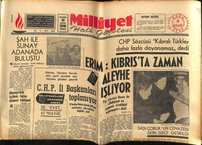 Milliyet Halk Gazetesi 6 Ocak 1967 - THYna 13 Yılda 302 Hostes Geldi Gitti GZ74444 - 1