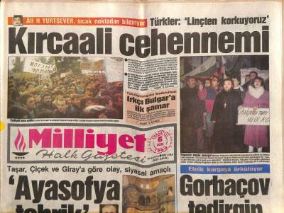 Milliyet Halk Gazetesi 6 Ocak 1990 - Kıdem Tazminatı Tavanı 1.5 Milyon GZ83468 - 1
