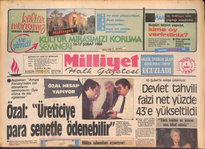 Milliyet Halk Gazetesi 6 Şubat 1984 - Nescafe İthalcisi Türk Kahvesinin Yeri Başka - Gönül Yazar Sesim Düzeldi Bülbül Gibi Şakıyacağım GZ126925 - 1