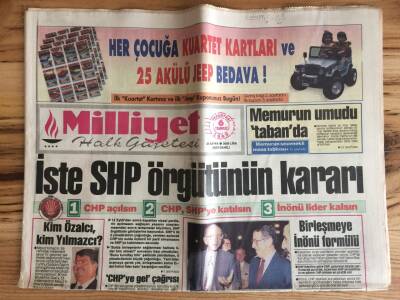 Milliyet Halk Gazetesi 6 Temmuz 1992 - İşte SHP Örgütünün Kararı GZ72917 - 2