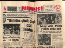Milliyet Halk Gazetesi 7 Ağustos 1968 - Gafletin İçinde Olan Asıl Demirel GZ70464 - 2
