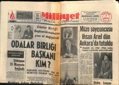 Milliyet Halk Gazetesi 7 Ağustos 1969 - Müze Soyguncusu İhsan Arıel Dün Ankarada Tutuldu GZ74590 - 1