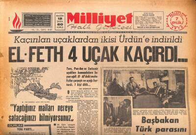 Milliyet Halk Gazetesi 7 Eylül 1970 - Bilgiçin Açıklaması 26lar Arasında Fikir Ayrılığına Yol Açtı GZ86960 - 1