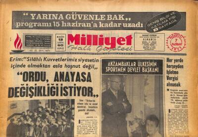 Milliyet Halk Gazetesi 7 Haziran 1971 - Olcay Kıbrısta İhtilal Çıkmamasını İstiyoruz GZ86904 - 1