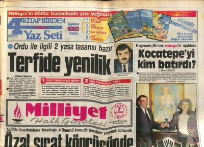 Milliyet Halk Gazetesi 7 Haziran 1987 - Bayan Papandreudan Dostluk Jesti - Özal Sırat Köprüsünde GZ118207 - 1