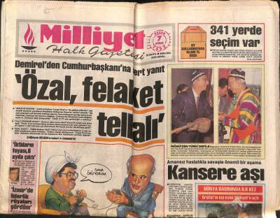 Milliyet Halk Gazetesi 7 Haziran 1992 - Amansız Hastalıkla Savaşta Önemli Bir Aşama , Kansere Aşı GZ85229 - 1