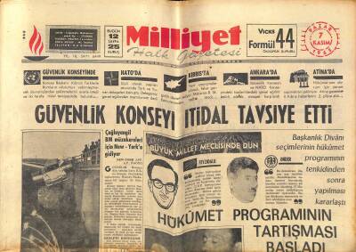 Milliyet Halk Gazetesi 7 Kasım 1965 - Kendi Kaleminden Bir Yıldız Tunç Okan - Makarios Magosada Dolaştı GZ118701 - 1
