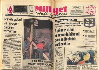 Milliyet Halk Gazetesi 7 Mart 1976 - Lübnanda Yeniden Çıkan Olaylarda 15 Kişi Öldü GZ119403 - 1