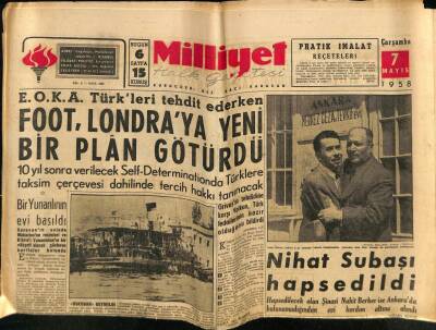 Milliyet Halk Gazetesi 7 Mayıs 1958 - Nihat Subaşı Hapsedildi GZ76107 - 1