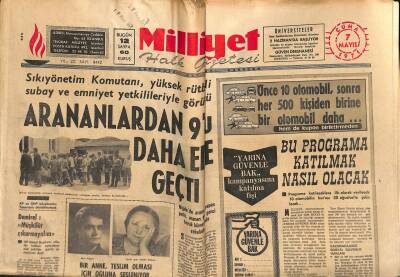 Milliyet Halk Gazetesi 7 Mayıs 1971 - General Sayısı Azaltılıyor - Demirel Müşkilât Çıkarmayalım GZ118355 - 1