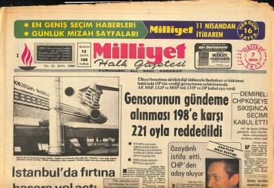 Milliyet Halk Gazetesi 7 Nisan 1971 - Özaydınlı İstifa Etti, CHPden Aday Oldu GZ122496 - 1