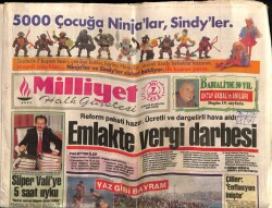 Milliyet Halk Gazetesi 7 Nisan 1992 - Demirel Ayakkabısını Çaldırdı GZ62462 - 1