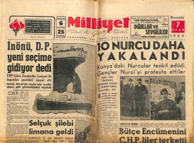Milliyet Halk Gazetesi 7 Ocak 1960 - Mersin Rafinerisinin Temeli Dün Atıldı - Mesut Özdemir İfade Verdi GZ98173 - 1