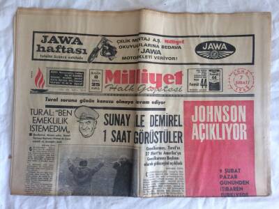 Milliyet Halk Gazetesi 7 Şubat 1969 - Özel Harp Okulu İçin İzin İstendi GZ73536 - 1