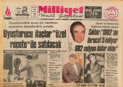 Milliyet Halk Gazetesi 7 Şubat 1983 - Galatasarayla Yenişemeyen Fenerbahçe Kupayı Kura İle Kazandı 1-1 GZ126100 - 1