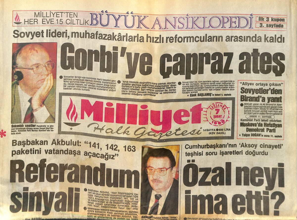 Milliyet Halk Gazetesi 7 Şubat 1990 - Rıdvan- Yesiç Elele - Nazan Şoray Çevikle Uzun Süre Lüks Hayat Yaşadı GZ152891 - 1