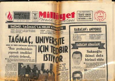Milliyet Halk Gazetesi 7 Temmuz 1971 - İnönü Tağmaçla Neler Konuştu GZ81819 - 1