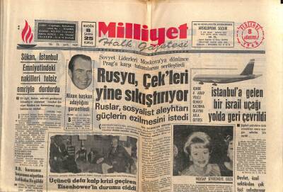 Milliyet Halk Gazetesi 8 Ağustos 1968 - Rusya , Çekleri Yine Sıkıştırıyor GZ70461 - 1