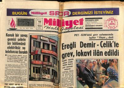 Milliyet Halk Gazetesi 8 Ağustos 1973 - Truvaya Tahta At Yapılıyor - Ereğli Demir-Çelikte Grev , Lokavt İlân Edildi GZ121474 - 1