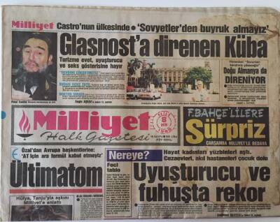 Milliyet Halk Gazetesi 8 Ekim 1989 - Uyuşturucu Ve Fuhuşta Rekor GZ26681 - 1