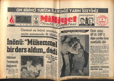 Milliyet Halk Gazetesi 8 Haziran 1966 - Zeki Müren Revü Kurdu - Madanoğlu Kontenjan Senatörü Oldu GZ121484 - 1