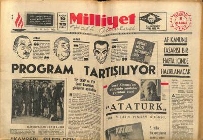 Milliyet Halk Gazetesi 8 Kasım 1965 - Pamukta Destek Alımı Yapılacak - Af Kanunu Tasarısı Bir Hafta İçinde Hazırlanacak GZ118577 - 1