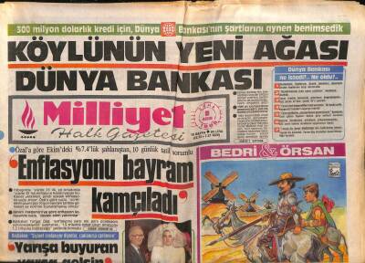 Milliyet Halk Gazetesi 8 Kasım 1985 - Köylünün Yeni Ağası Dünya Bankası GZ83737 - 1
